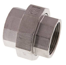 Rp 1 1/4'' Stainless steel Double Nipple 3-pieces with Conically sealing 16 Bar