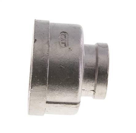 2'' NPT x 1'' NPT Stainless steel Round Socket 16 Bar