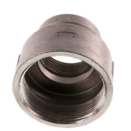 Rp 2'' x Rp 1 1/4'' Stainless steel Round Socket 16 Bar
