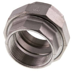 Rp 2'' Stainless steel Double Nipple 3-pieces with Conically sealing 16 Bar