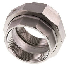 Rp 2 1/2'' Stainless steel Double Nipple 3-pieces with Conically sealing 16 Bar