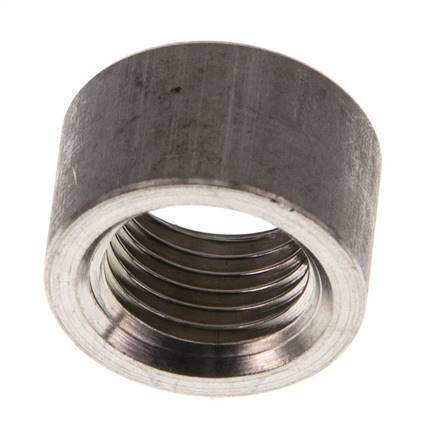 Rp 1/4'' x 17.2mm Stainless steel Welding Socket 40 Bar DIN 2986 - 11mm [2 Pieces]