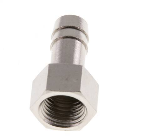 G 1/4'' x 10mm Nickel plated Brass Hose barb 16 Bar [5 Pieces]