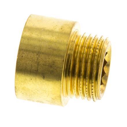 G 1/2'' F/M Brass Extension DIN 3523 - 15 mm [2 Pieces]