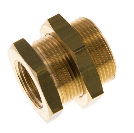 G 1/2'' x M28x1.5 F/M Brass Bulkhead Fitting 16 Bar
