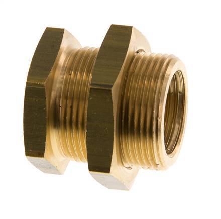G 1/2'' x M28x1.5 F/M Brass Bulkhead Fitting 16 Bar