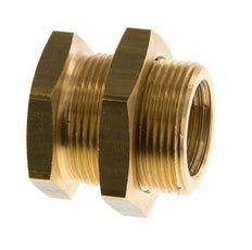 G 1/2'' x M28x1.5 F/M Brass Bulkhead Fitting 16 Bar