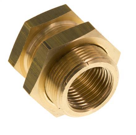 G 1/2'' x M28x1.5 F/M Brass Bulkhead Fitting 16 Bar