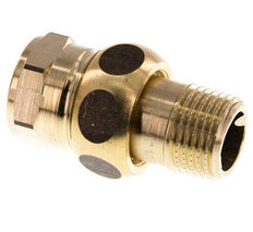 Rp 1/2'' x R 1/2'' F/M Brass Double Nipple 3-pieces with Conically sealing 16 Bar