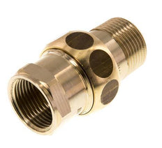 Rp 3/4'' x R 3/4'' F/M Brass Double Nipple 3-pieces with Conically sealing 16 Bar