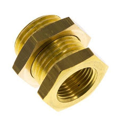 G 3/8'' x G 1/2'' F/M Brass Bulkhead Fitting 16 Bar [2 Pieces]