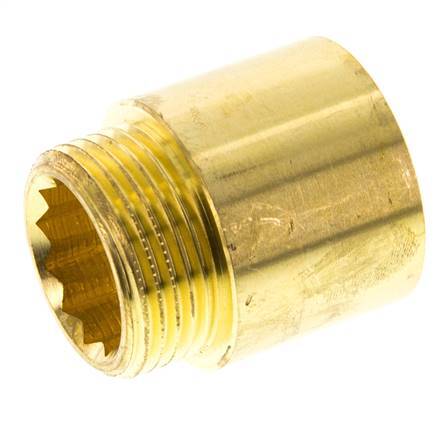 G 1'' F/M Brass Extension DIN 3523 - 30 mm