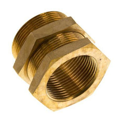 G 1 1/4'' x M49x2 F/M Brass Bulkhead Fitting 16 Bar