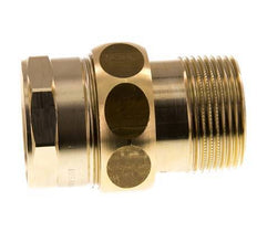 Rp 1 1/4'' x R 1 1/4'' F/M Brass Double Nipple 3-pieces with Conically sealing 16 Bar