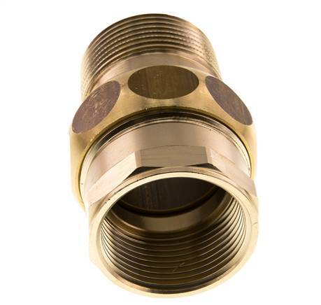 Rp 1 1/4'' x R 1 1/4'' F/M Brass Double Nipple 3-pieces with Conically sealing 16 Bar