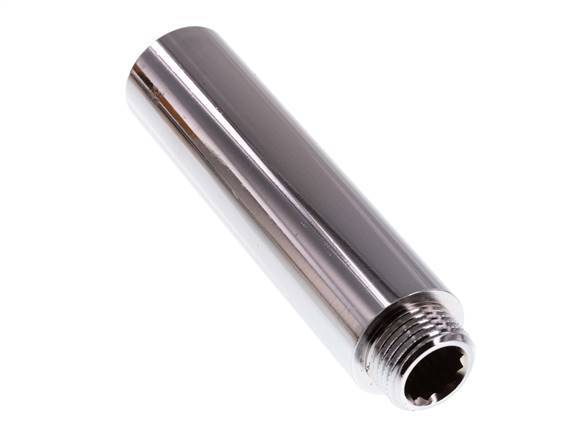 G 1/2'' F/M Chromium plated Brass Extension DIN 3523 - 100 mm
