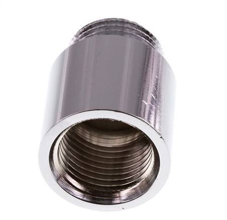 G 1/2'' F/M Chromium plated Brass Extension DIN 3523 - 25 mm