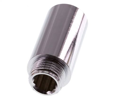 G 1/2'' F/M Chromium plated Brass Extension DIN 3523 - 50 mm