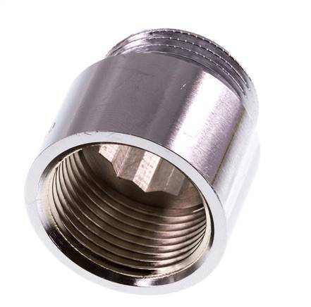 G 3/4'' F/M Chromium plated Brass Extension DIN 3523 - 20 mm