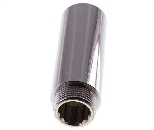 G 3/4'' F/M Chromium plated Brass Extension DIN 3523 - 80 mm