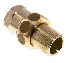 Rp 3/4'' x R 3/4'' F/M Brass Double Nipple 3-pieces with Flat sealing 16 Bar