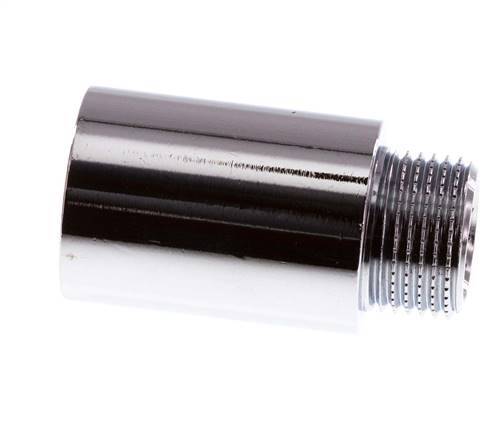 G 3/8'' F/M Chromium plated Brass Extension DIN 3523 - 30 mm