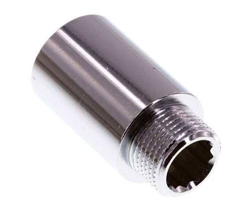 G 3/8'' F/M Chromium plated Brass Extension DIN 3523 - 30 mm