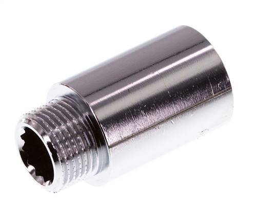 G 3/8'' F/M Chromium plated Brass Extension DIN 3523 - 30 mm