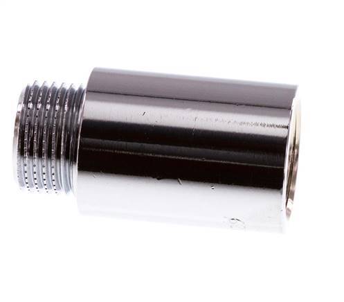 G 3/8'' F/M Chromium plated Brass Extension DIN 3523 - 30 mm