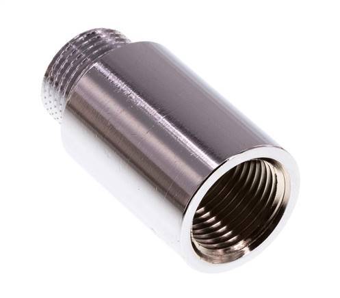 G 3/8'' F/M Chromium plated Brass Extension DIN 3523 - 30 mm
