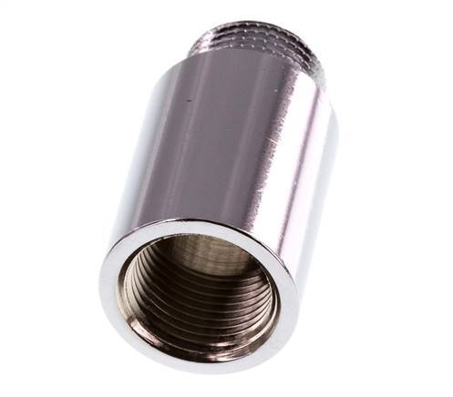 G 3/8'' F/M Chromium plated Brass Extension DIN 3523 - 30 mm