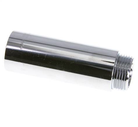 G 1'' F/M Chromium plated Brass Extension DIN 3523 - 100 mm