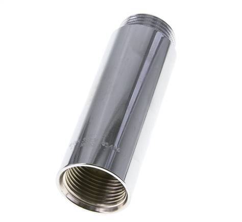 G 1'' F/M Chromium plated Brass Extension DIN 3523 - 100 mm