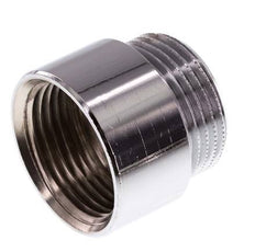 G 1'' F/M Chromium plated Brass Extension DIN 3523 - 20 mm