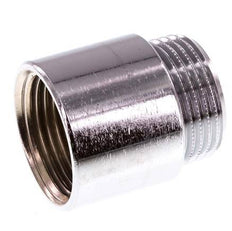 G 1'' F/M Chromium plated Brass Extension DIN 3523 - 30 mm
