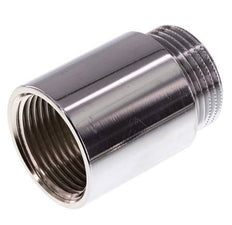G 1'' F/M Chromium plated Brass Extension DIN 3523 - 40 mm