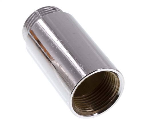 G 1'' F/M Chromium plated Brass Extension DIN 3523 - 65 mm