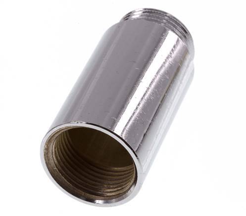 G 1'' F/M Chromium plated Brass Extension DIN 3523 - 65 mm