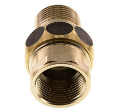 Rp 1'' x R 1'' F/M Brass Double Nipple 3-pieces with Flat sealing 16 Bar