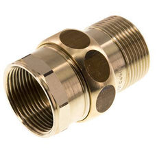 Rp 1 1/4'' x R 1 1/4'' F/M Brass Double Nipple 3-pieces with Flat sealing 16 Bar