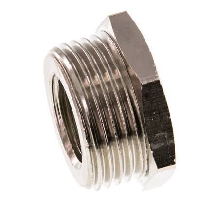 G 1/2'' x G 1'' F/M Nickel plated Brass Reducing Ring 16 Bar