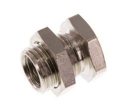 G 1/8'' x G 1/4'' F/M Nickel plated Brass Bulkhead Fitting 16 Bar [2 Pieces]