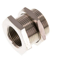 G 3/4'' x M34x2 F/M Nickel plated Brass Bulkhead Fitting 16 Bar