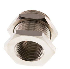 G 3/4'' x M34x2 F/M Nickel plated Brass Bulkhead Fitting 16 Bar