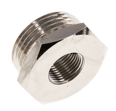 G 3/8'' x G 1'' F/M Nickel plated Brass Reducing Ring 16 Bar