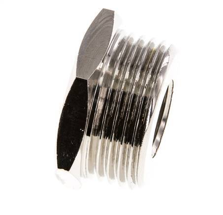 G 3/8'' x G 1'' F/M Nickel plated Brass Reducing Ring 16 Bar
