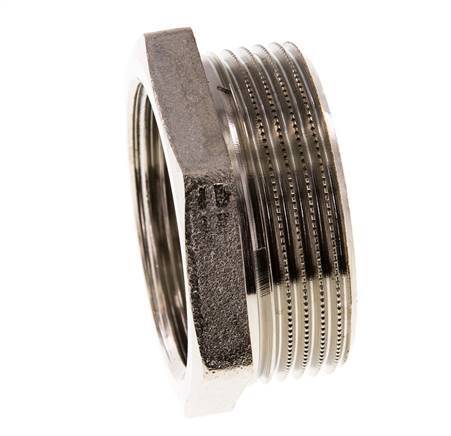 G 1 1/4'' x G 1 1/2'' F/M Nickel plated Brass Reducing Ring 16 Bar