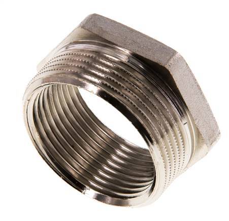 G 1 1/4'' x G 1 1/2'' F/M Nickel plated Brass Reducing Ring 16 Bar