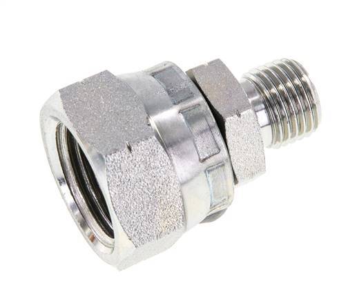 G 1/2'' x G 1/4'' F/M Zinc plated Steel Reducing Adapter 300 Bar - Hydraulic