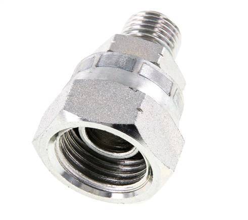 G 1/2'' x G 1/4'' F/M Zinc plated Steel Reducing Adapter 300 Bar - Hydraulic